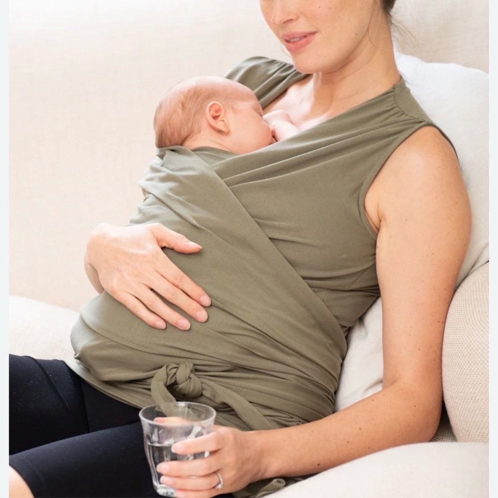 Seraphine Olive Green Nursing Wrap Top
